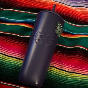 Starbucks 2025 Purple Blue Recycled Triangle Stainless Steel Tumbler 24oz Cup